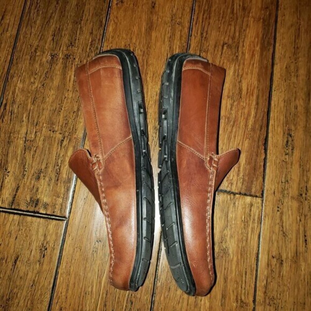 ecco Driving Shoes Loafer Slip-on Leather Mens Size 44 10-10.5 EXTRA WIDTH - Picture 9 of 15